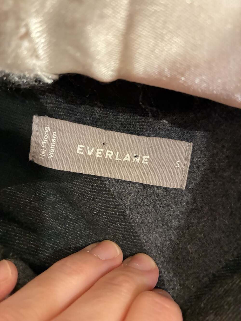 Everlane Plaid Flannel Shirt Size S Gray Buffalo Check Long Sleeve